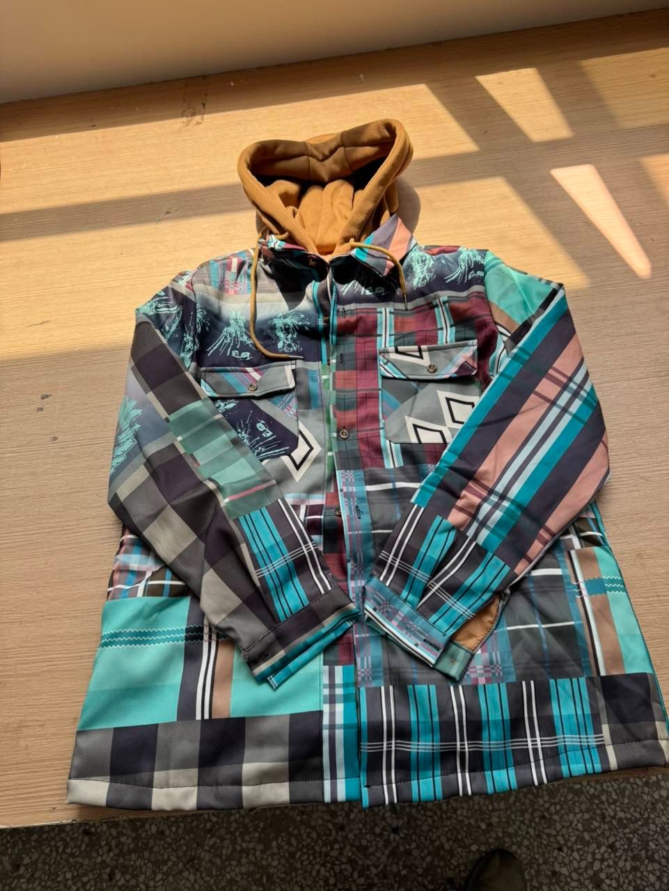 FM | Trykt Patchworkvest Med Rutemønster